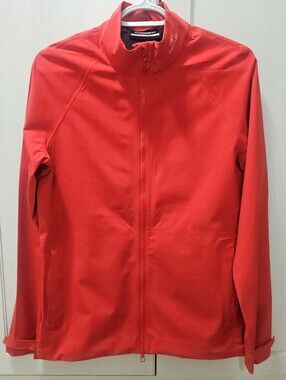 J.Lindeberg Women's Evertine Golf Rain Jacket Fiery Red Small